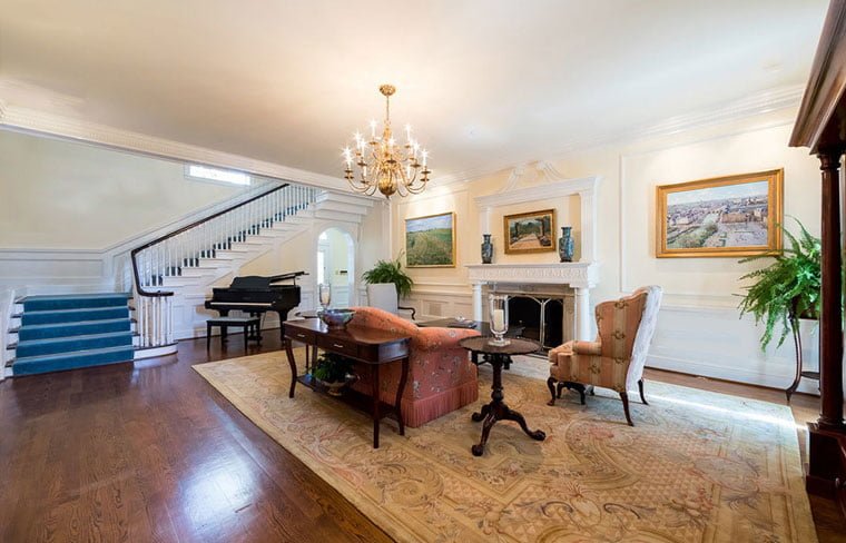 inside angela bassett house's basement
