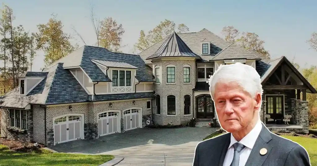 Exterior view of Bill Clinton House in Arkansas showcasing Tudor Revival design and presidential historic charm.
