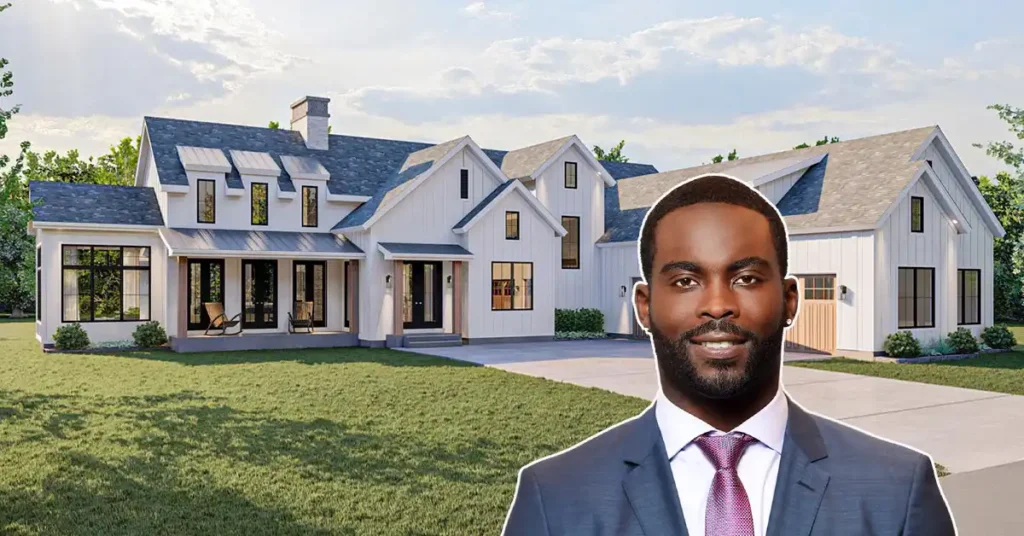 Michael Vick House with modern exterior, landscaped garden, and large windows.