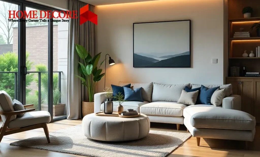 Blog Home Ideas Thehometrotters modern living room showcase with multifunctional furniture and smart home features