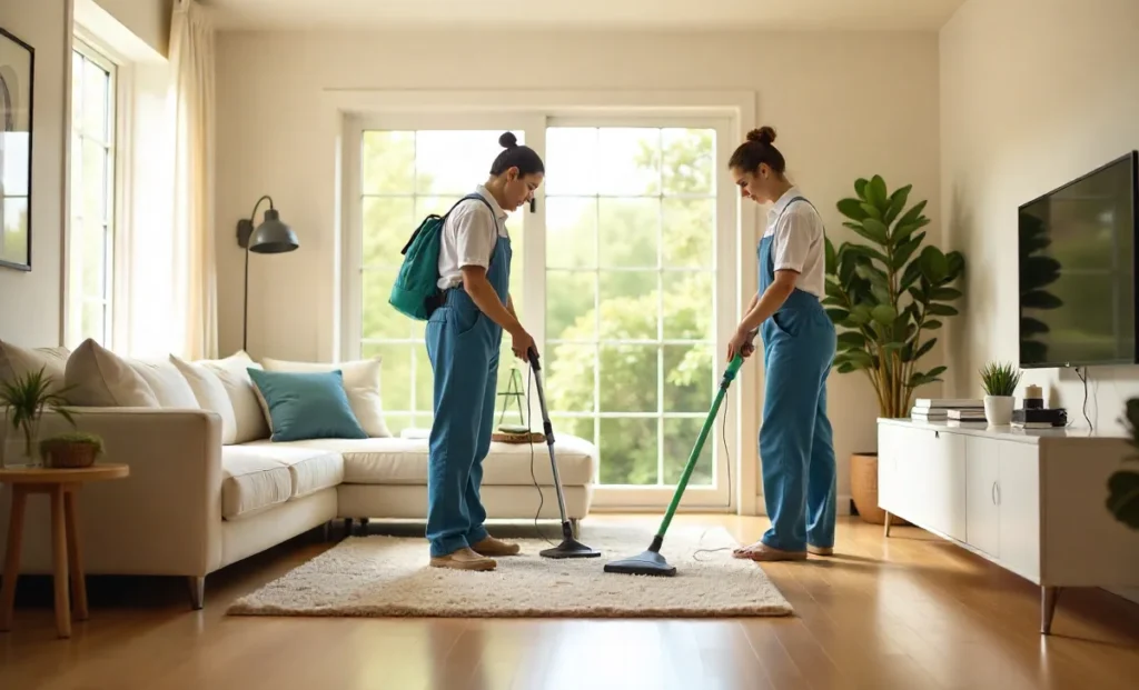 CleaningServicesGrandRapidsMI.com About team delivering eco-friendly residential cleaning services in a modern Grand Rapids home.